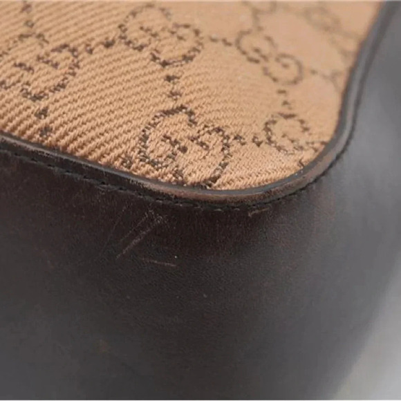 Vintage Gucci Tote Bag Canvas and Leather - Picture 6 of 16